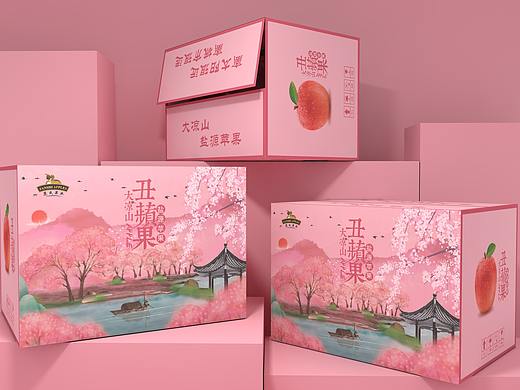 大凉山丑苹果糖心阿克苏苹果、水果通用包装、清新唯美