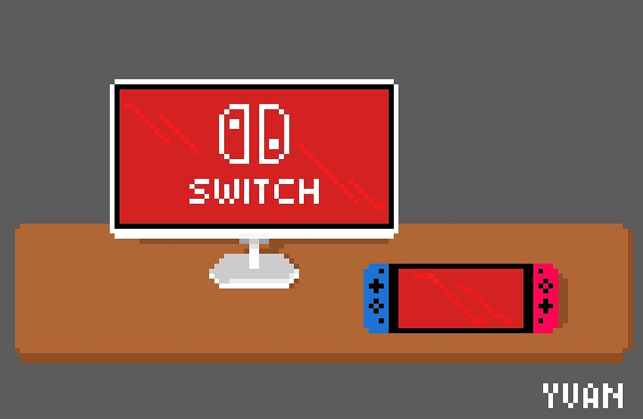 临摹像素画+switch随便画画