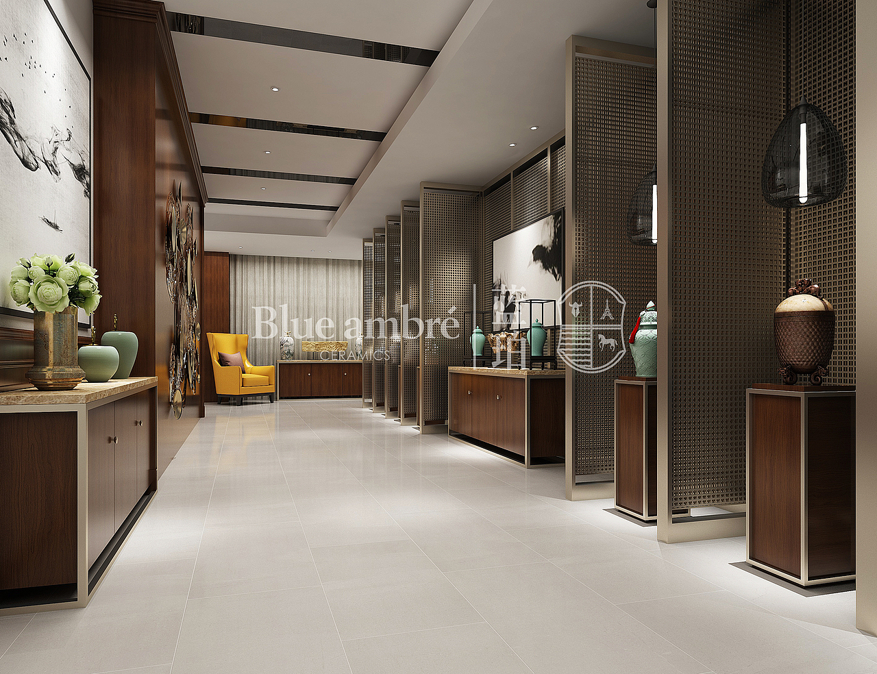 蓝珀瓷砖A系列<新艺术>空间效果图