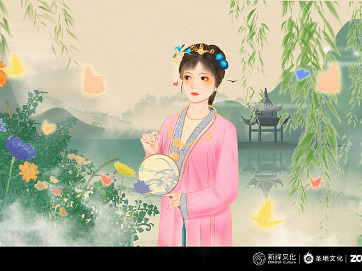 为惜韶华去，春深出绣帏。扑将花底蝶，只为妒双飞。