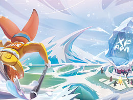 2024冬季Banner展会海报吉祥物背景图