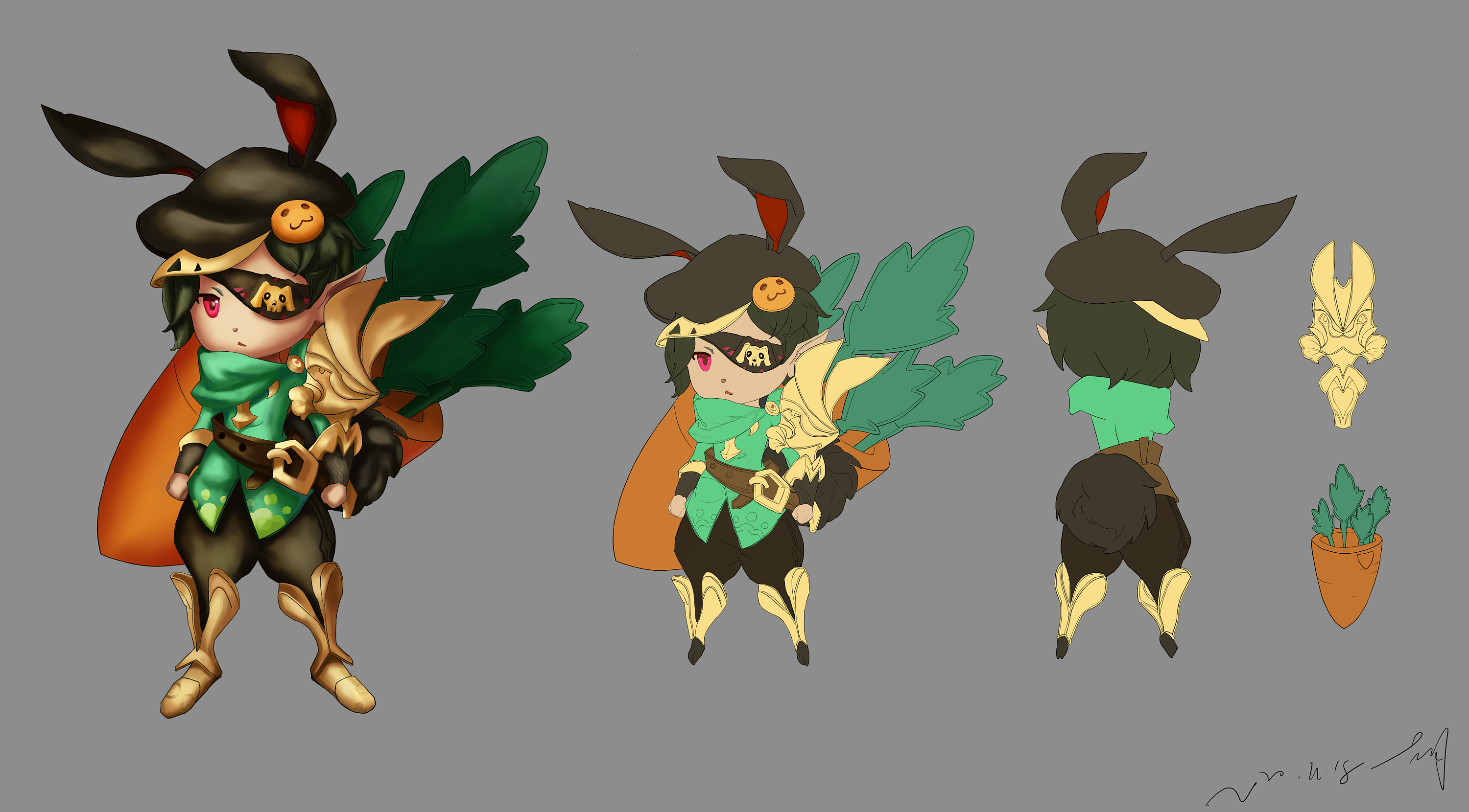 兔子先生|插画|游戏原画|老阿四 - 原创作品 - 站酷 (zcool)