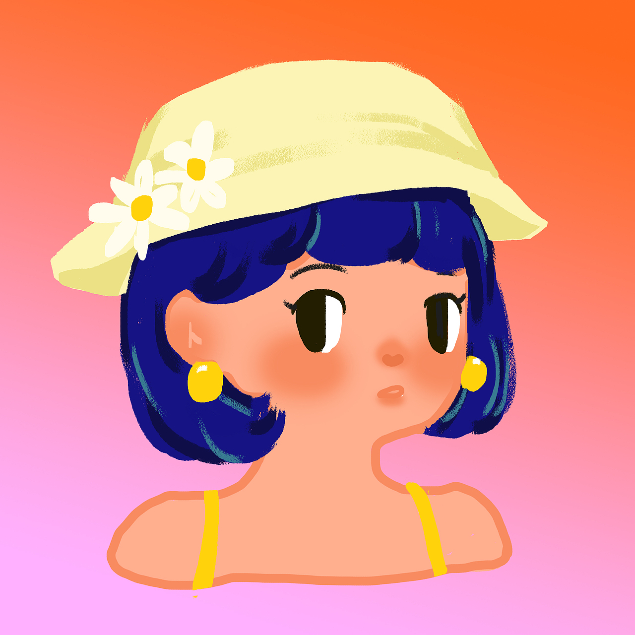 渐变男孩女孩小头像儿