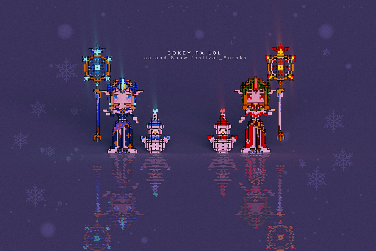 lol 冰雪节索拉卡人物建模