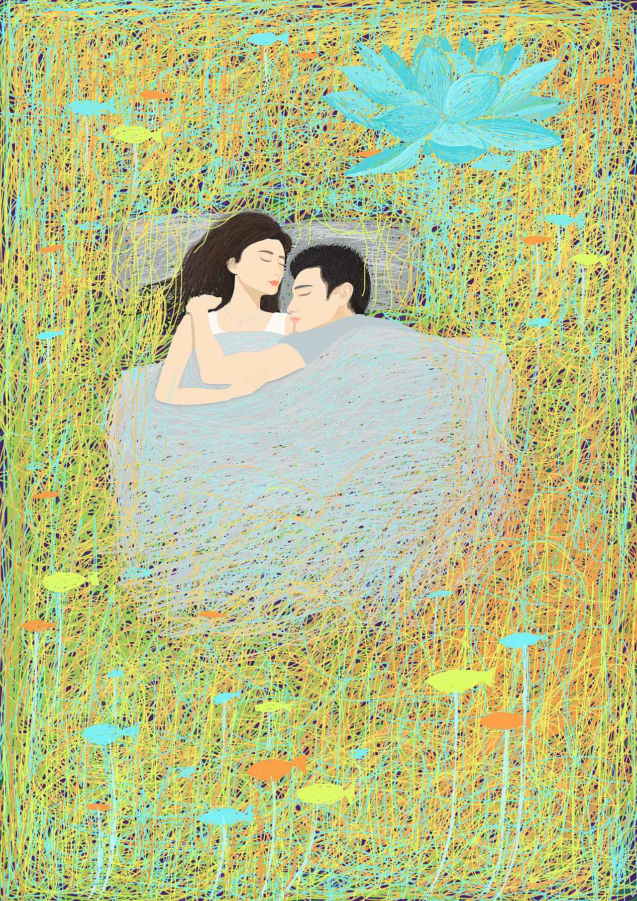 我们的梦中开出一朵美丽的蓝莲花