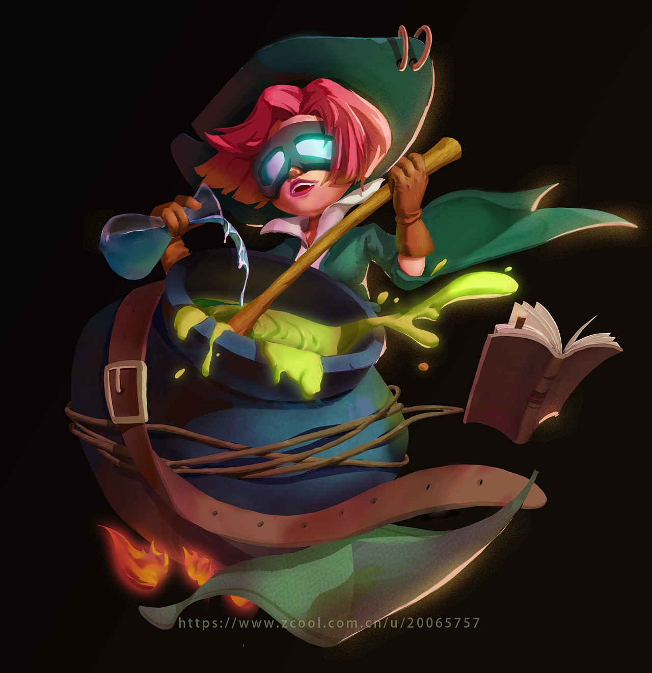 女巫角色设计|插画|游戏原画|陆角 - 原创作品 - 站酷 (zcool)