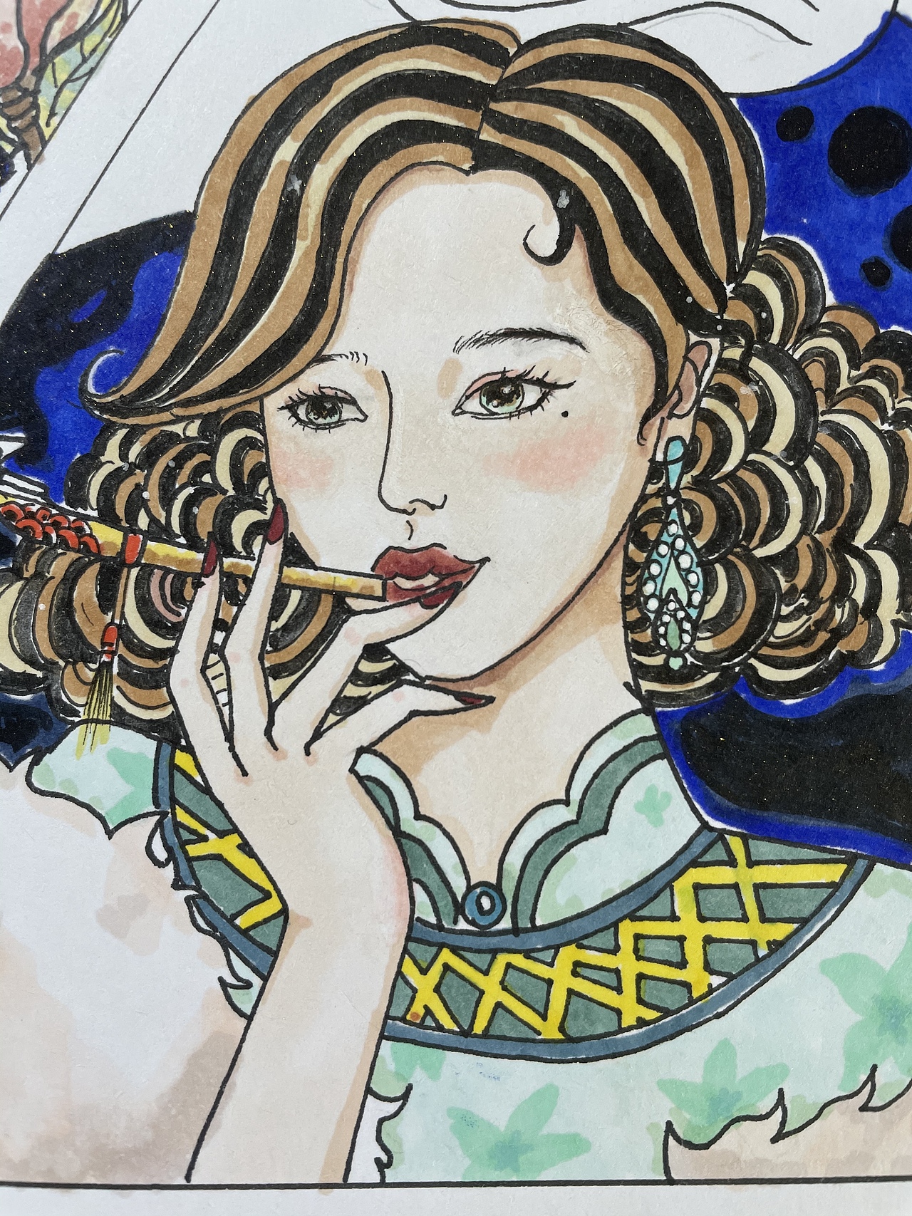 【上海印象】 马克笔装饰画（图ZMjUyOTYzNzEy） - 创作习作 - 站酷设计师Karin米可原创素材 - 站酷ZCOOL