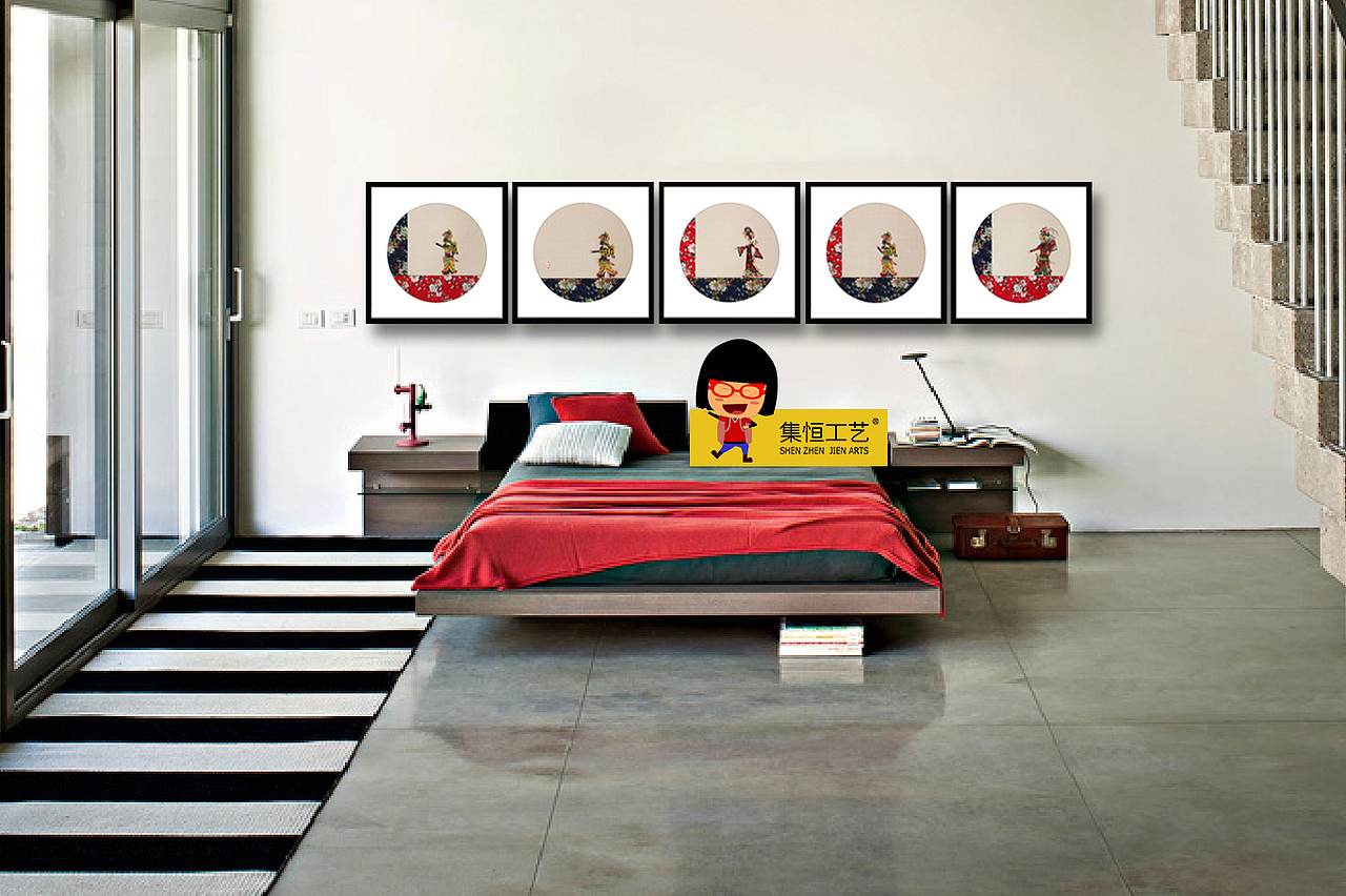 实物画；装饰画、效果图、国画、大堂挂画、饰品、摆件、软装配画、室内设计、整体软装、圆框（图ZNjg2OTE0MTY=） - 实验艺术 - 站酷设计师集恒工艺实物画原创素材 - 站酷ZCOOL