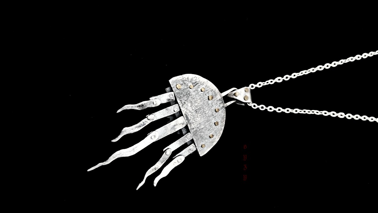 蒸汽朋克机械水母挂坠