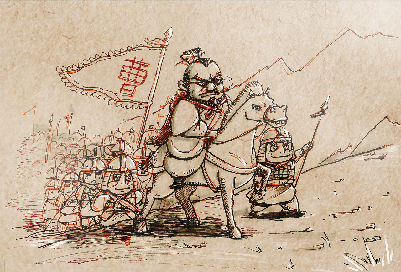 古典成语漫画创作-望梅止渴（图ZMTk4MDg5MjUy） - 短篇/格漫 - 站酷设计师李子贤原创素材 - 站酷ZCOOL