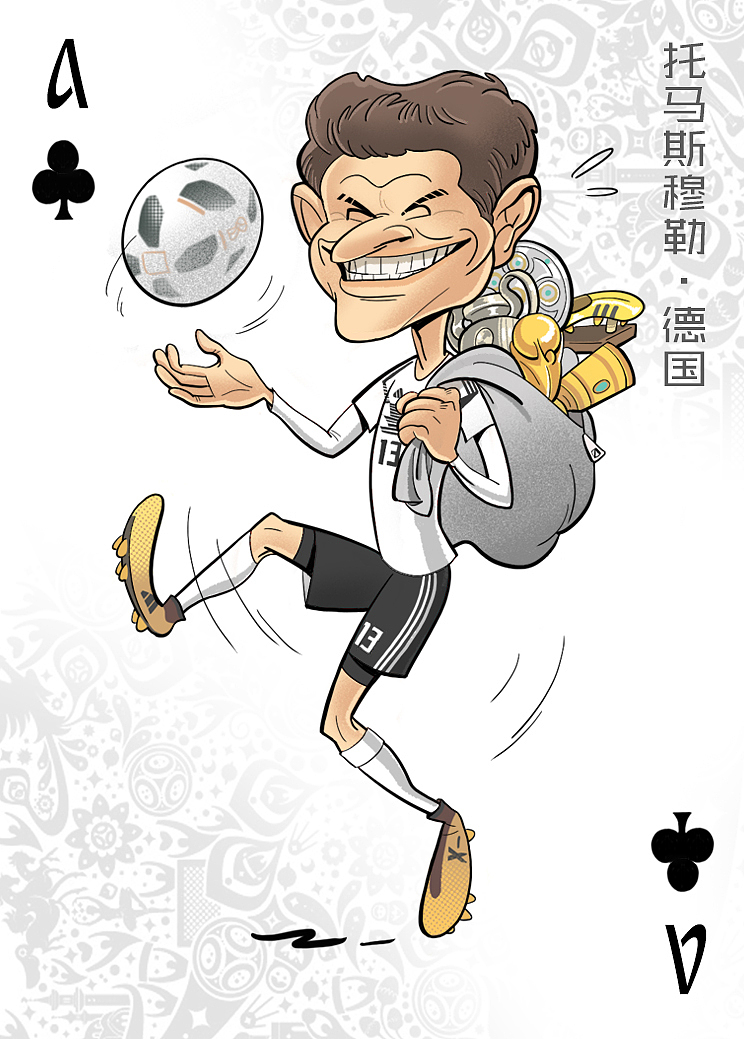 世界杯杯球星漫画扑克设计（图ZMTE5Mjg0MTg0） - 商业插画 - 站酷设计师尚亚努扎伊原创素材 - 站酷ZCOOL