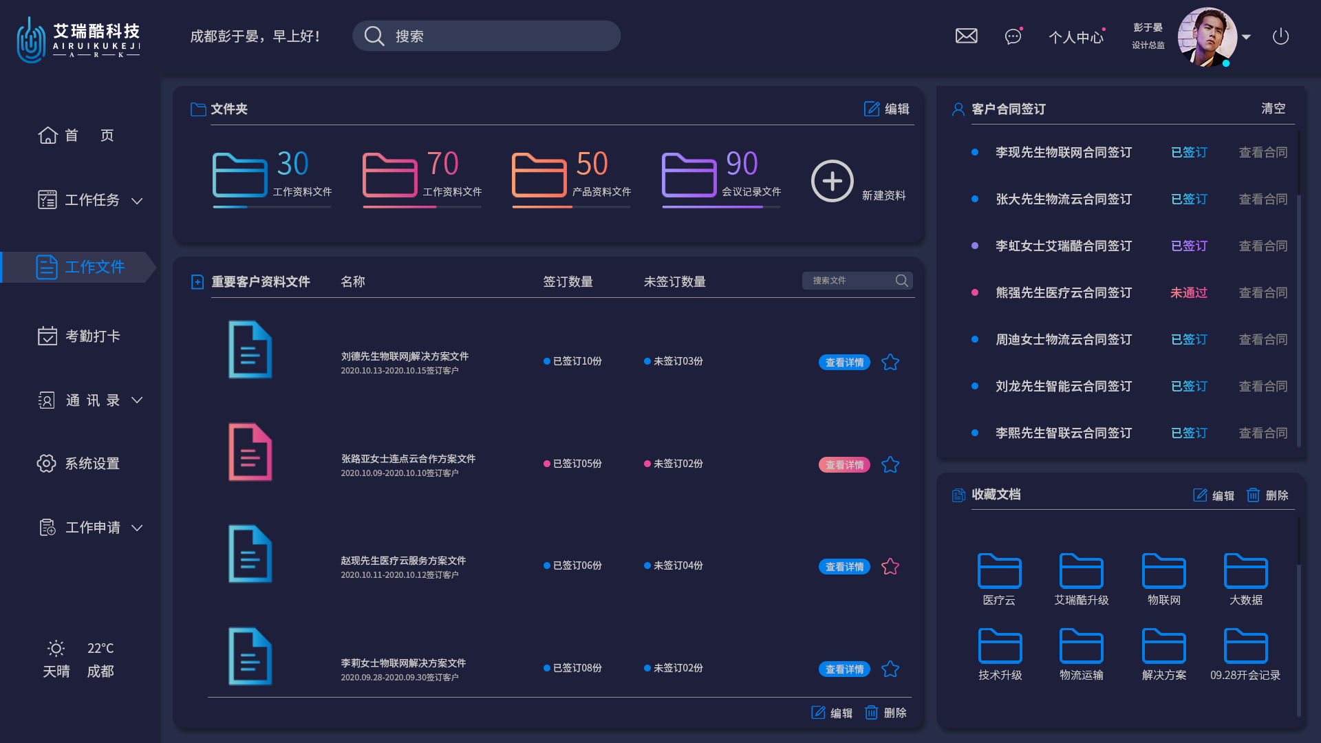 艾瑞酷科技后台管理系统|ui|软件界面|螺旋彩虹香蕉 - 原创作品