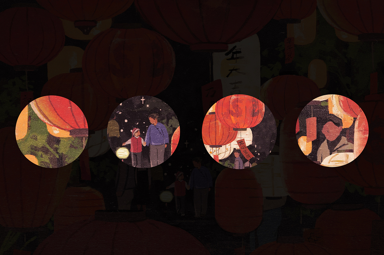 元宵灯会（图ZMjg3NTExNTY4） - 创作习作 - 站酷设计师鹿寻光原创素材 - 站酷ZCOOL