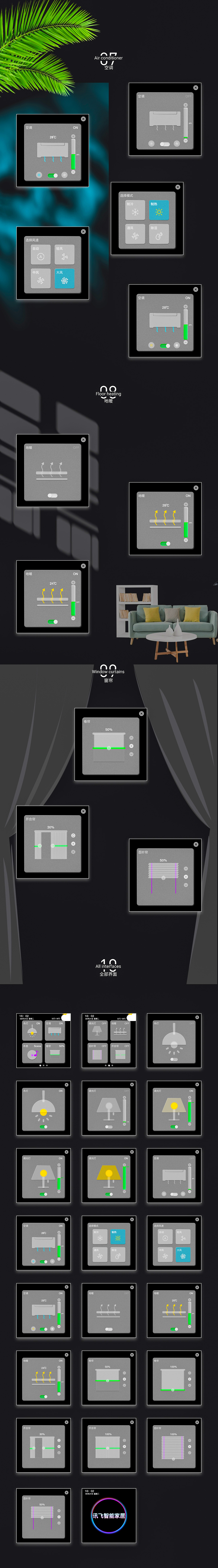 讯飞-AIOT智能面板界面设计（图ZMjcxNTcwNDM2） - 软件界面 - 站酷设计师至言去言原创素材 - 站酷ZCOOL