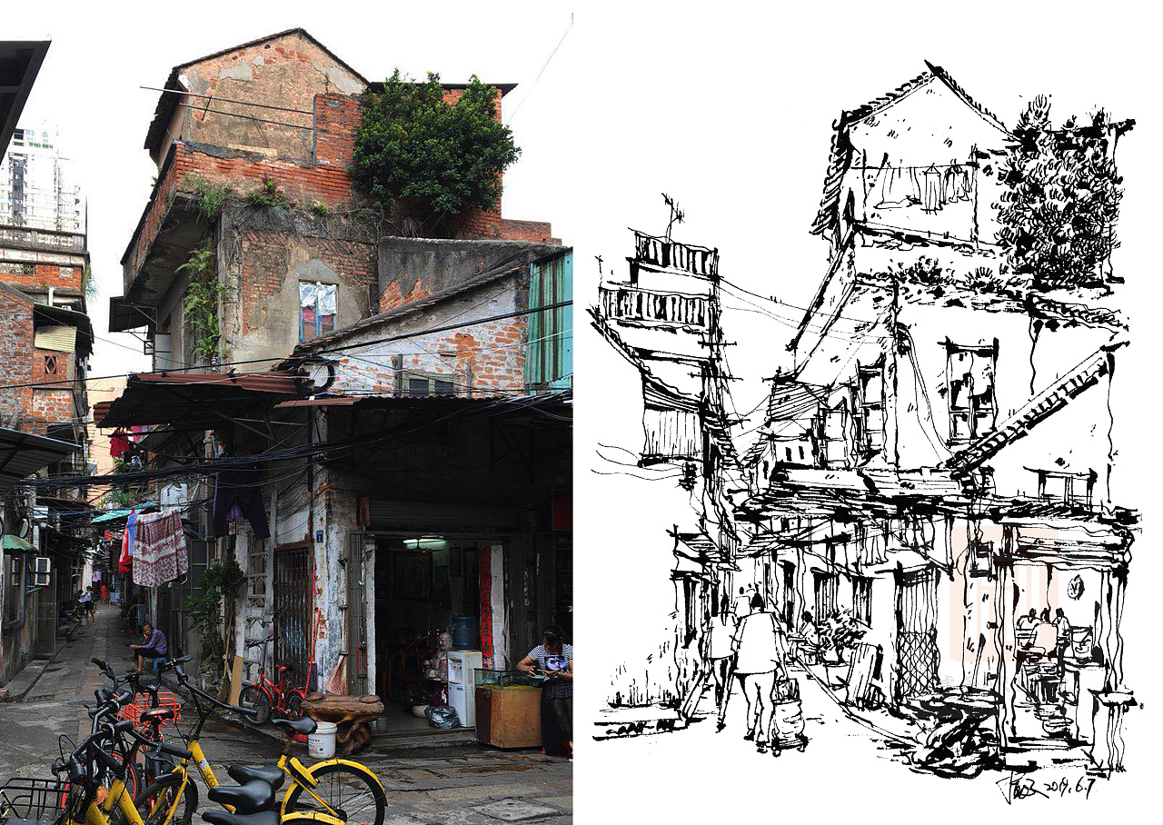 最近的钢笔速写街景作品|纯艺术|绘画|虎子陈珍 - 原创作品 - 站酷 (ZCOOL)