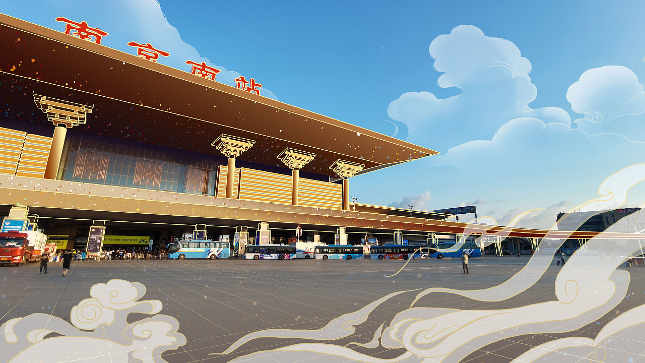 南京南站|插画|商业插画|drko - 原创作品 - 站酷 (zcool)