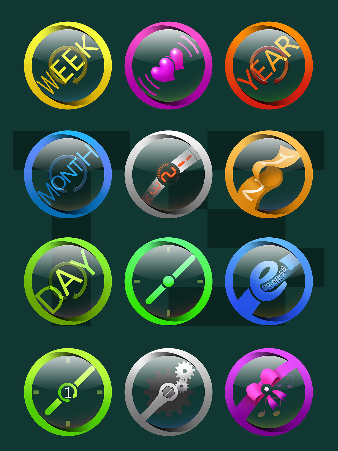 正點鬧鐘界面設(shè)計+圖標(biāo)（圖ZNzk1MDM4MA==） - 主題/皮膚 - 站酷設(shè)計師songsongjy原創(chuàng)素材 - 站酷ZCOOL