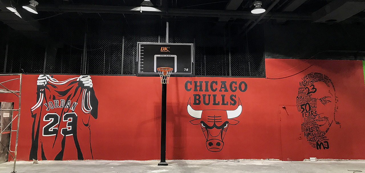 【墙绘】苏州汽车南站荡客篮球馆彩绘 NBA&灌篮高手