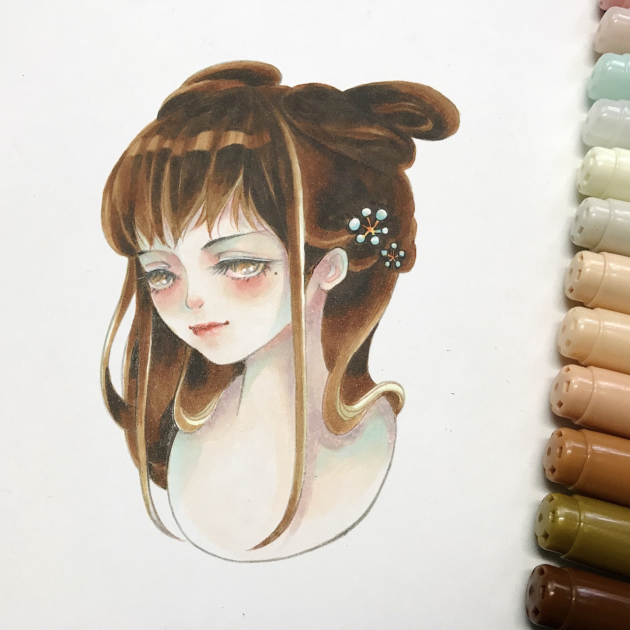 【马克笔】时光匣少女（图ZMjAxOTU2MDQ0） - 商业插画 - 站酷设计师JOJO严琼原创素材 - 站酷ZCOOL