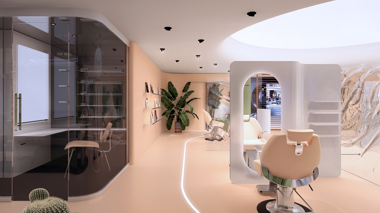 Fiminine+Around 专业形象设计复合体验店（图ZMjY0NTQwNTEy） - 商业空间设计 - 站酷设计师赋加设计原创素材 - 站酷ZCOOL