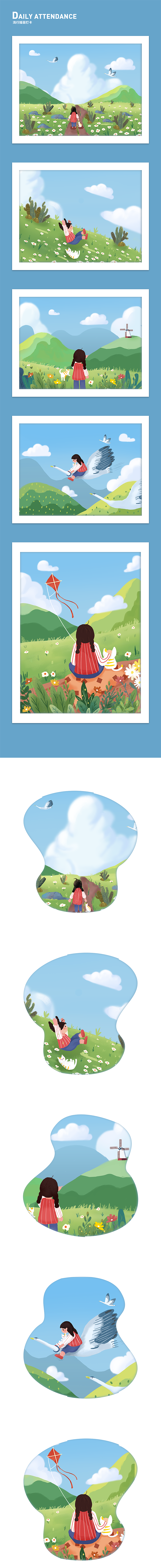 浅行插画打卡作业（图ZMTk3ODk4NDYw） - 创作习作 - 站酷设计师叶陵原创素材 - 站酷ZCOOL