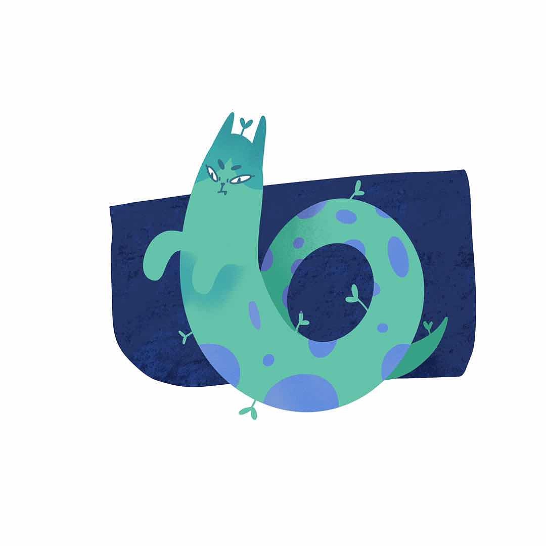 正经喵---数字插画