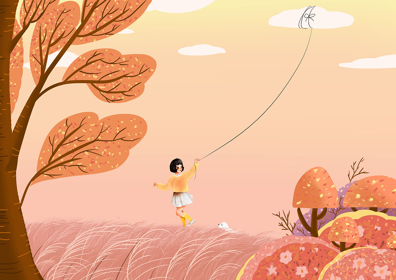 放风筝|插画|儿童插画|阿蛮不归_原创作品-站酷zcool