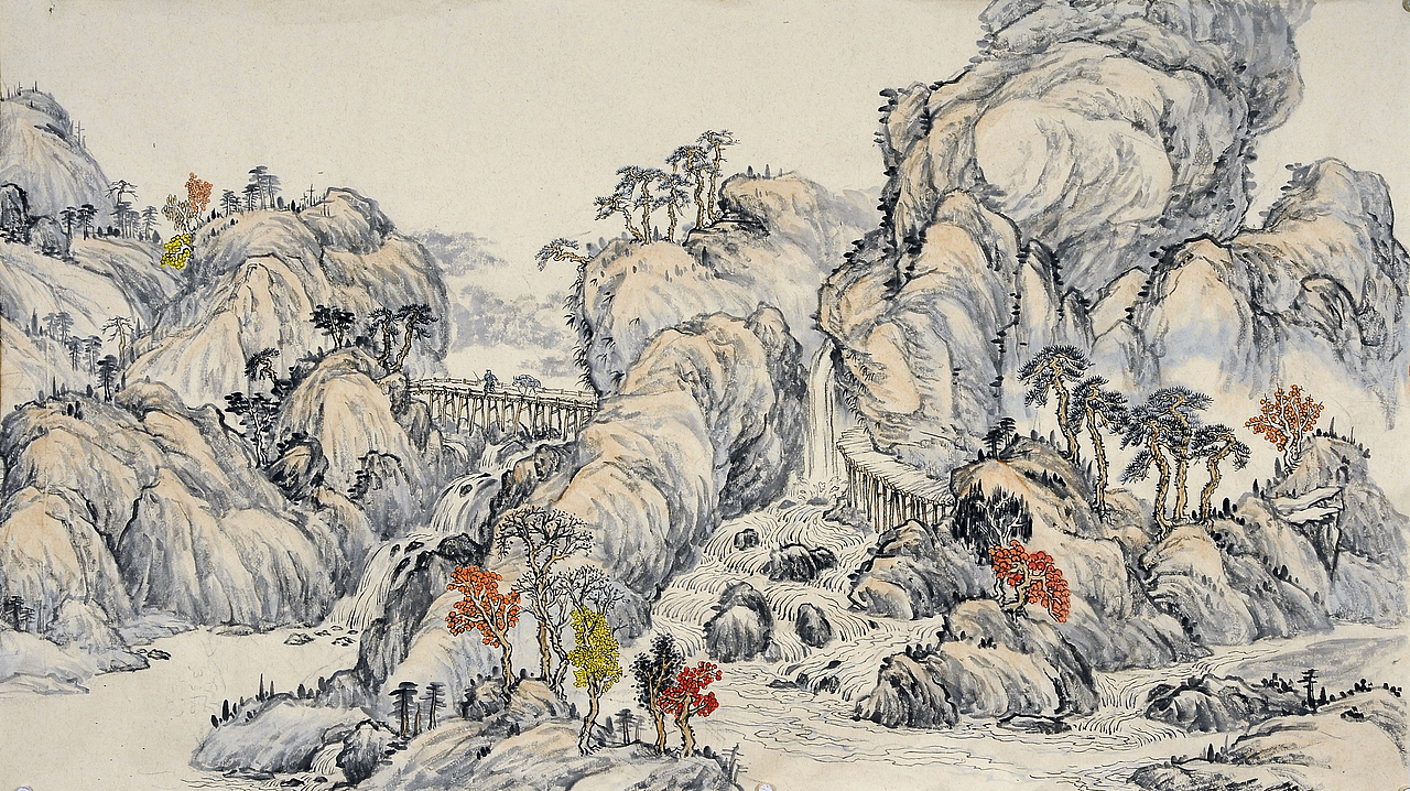 老师张胜英山水画（图ZMTM4MzYyMjI4） - 绘画 - 站酷设计师阻尼原创素材 - 站酷ZCOOL