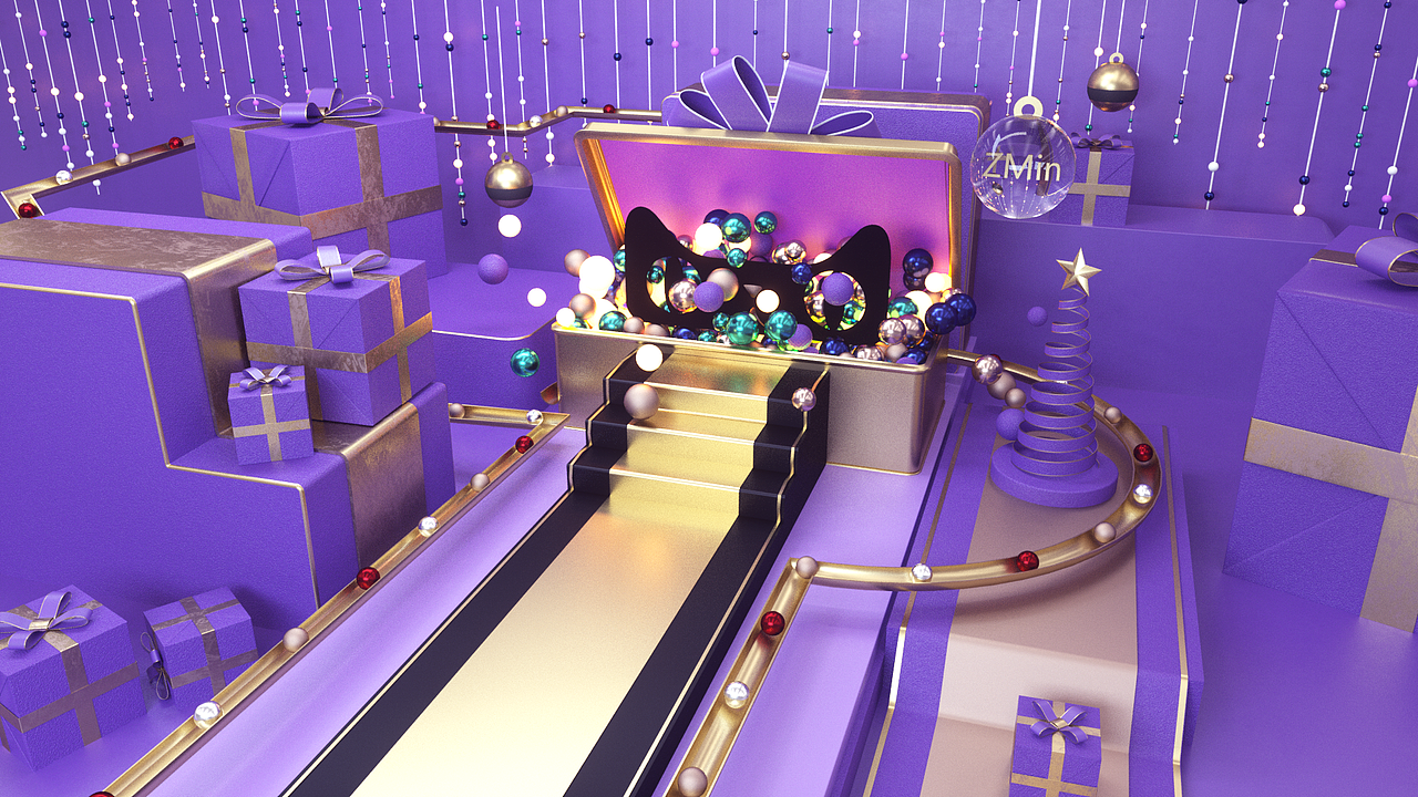 c4d电商,卡通场景