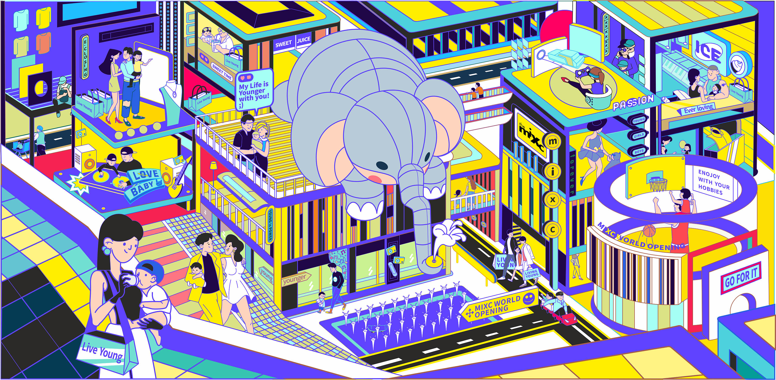 万象天地living young|插画|商业插画|pia插画师_原创作品-站酷zcool