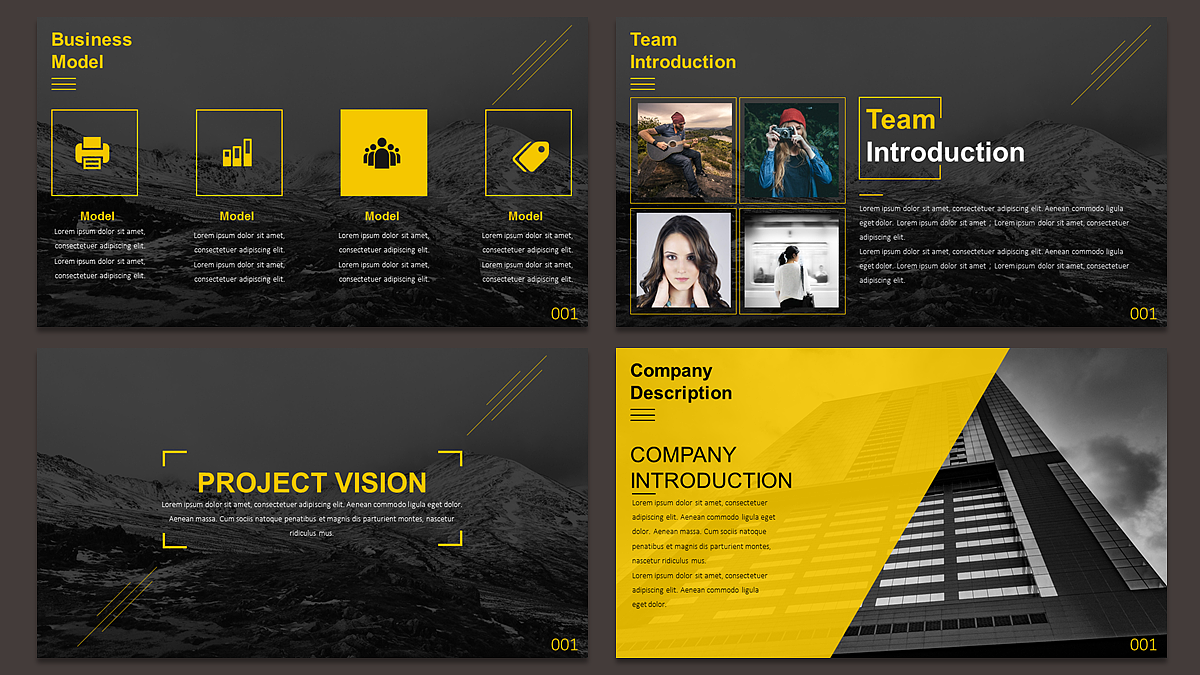 【耀你好看】黑黄画册级别商业计划书3（图ZNTgyNzI5NzY=） - PPT/Keynote - 站酷设计师熊猫大人pandaren原创素材 - 站酷ZCOOL