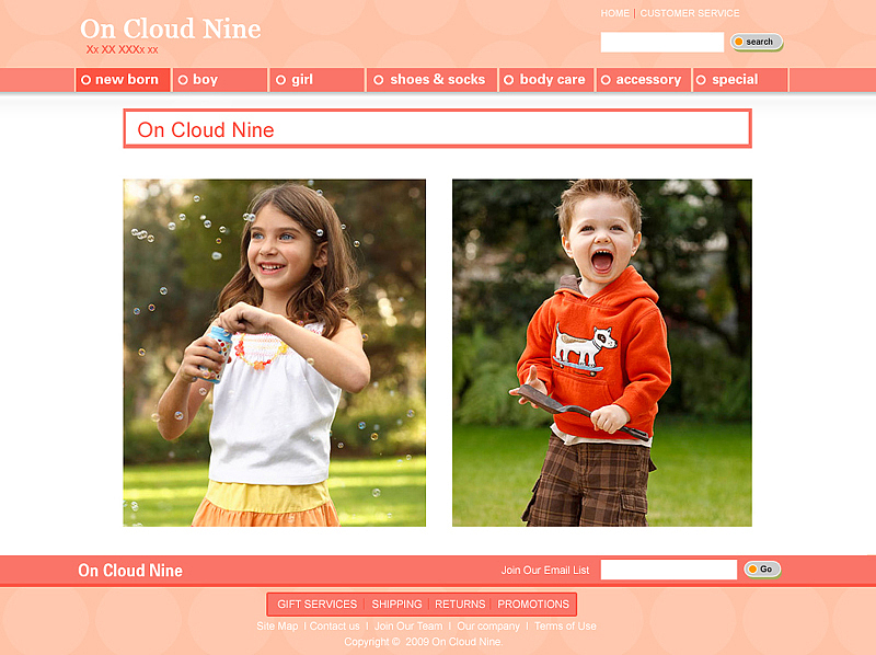 儿童服饰网站作品（图ZMTA4Mzc0OTY=） - 企业官网 - 站酷设计师keynana原创素材 - 站酷ZCOOL