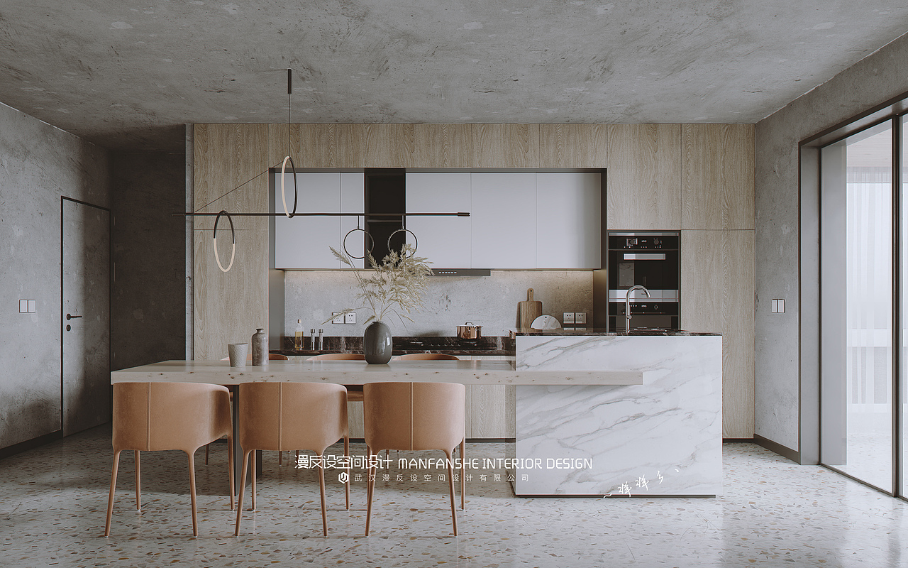 日常搬砖系列-现代复古风客餐厅（图ZMjAxNDIzMTQ0） - 家装设计 - 站酷设计师漫反设丨洋洋彡丶原创素材 - 站酷ZCOOL