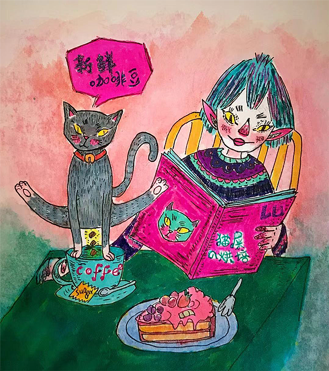 LU∙脑瓜日常（图ZMTQ5MDczNDE2） - 新锐潮流插画 - 站酷设计师空白_露Lu原创素材 - 站酷ZCOOL