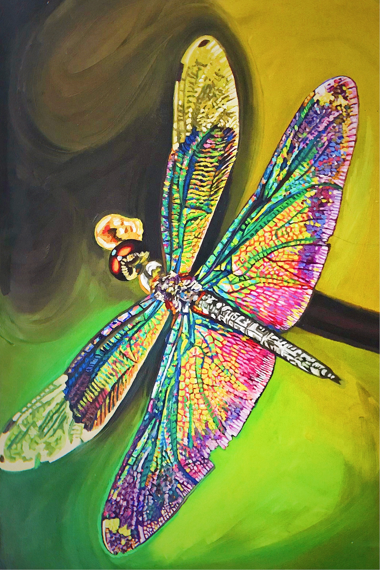 蜻蜓|纯艺术|绘画|喜越庭油画_原创作品-站酷zcool