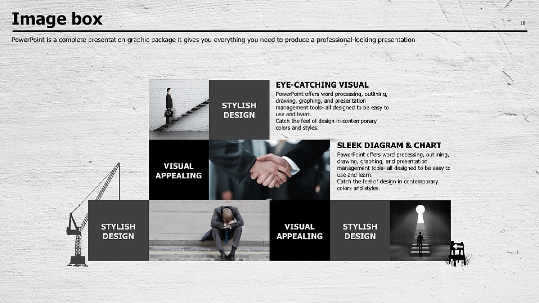 免费福利—黑色欧美创意商务PPT模板