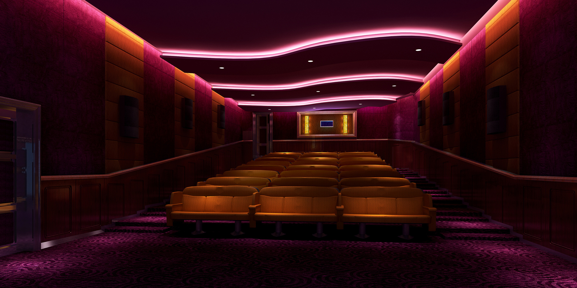 实习期间给电影院做的效果图|空间|室内设计|WindyYang - 原创作品 - 站酷 (ZCOOL)