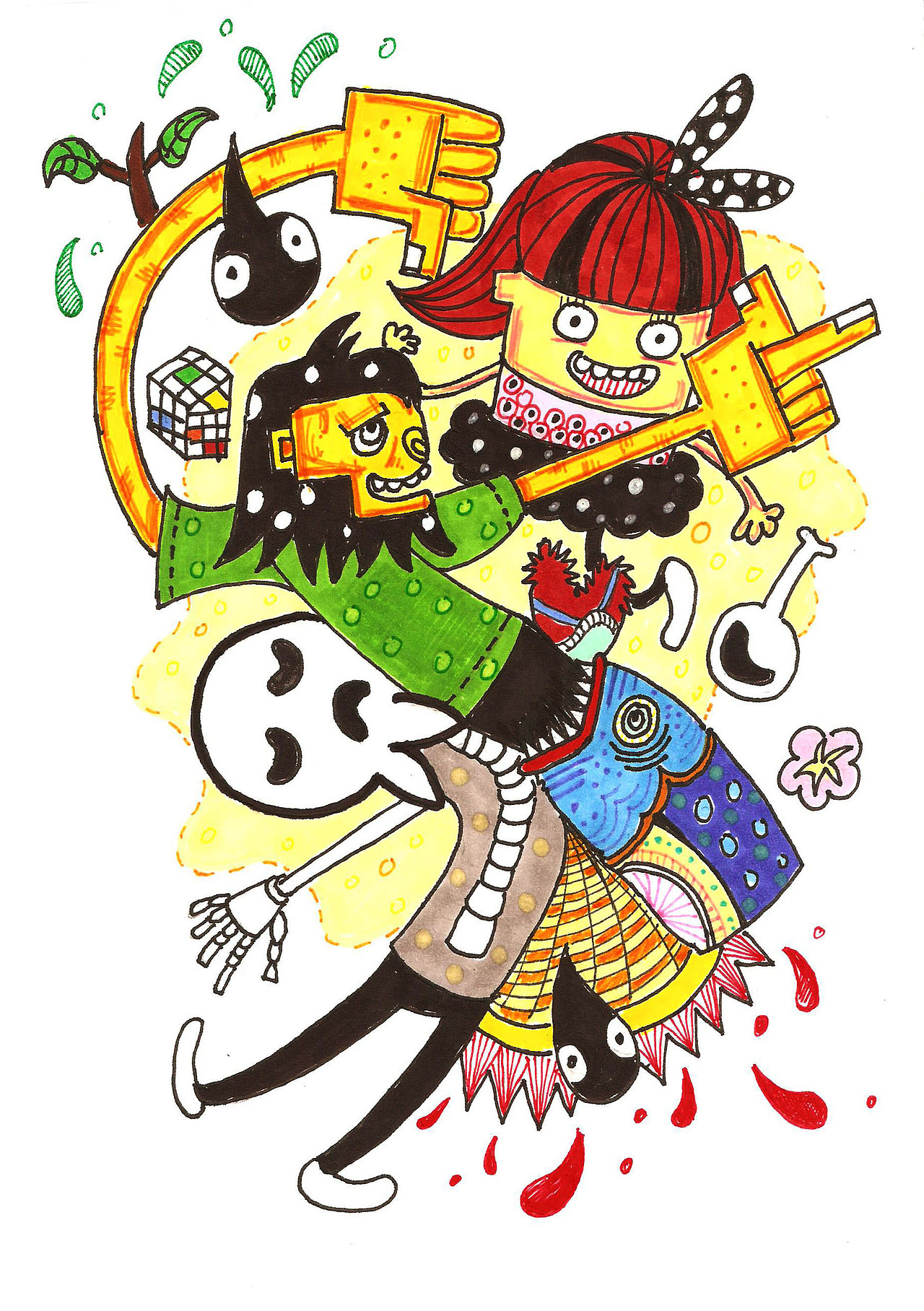 《出游记》涂鸭 绘本（图ZMjc2NDY0NzY=） - 新锐潮流插画 - 站酷设计师想翔就知道原创素材 - 站酷ZCOOL