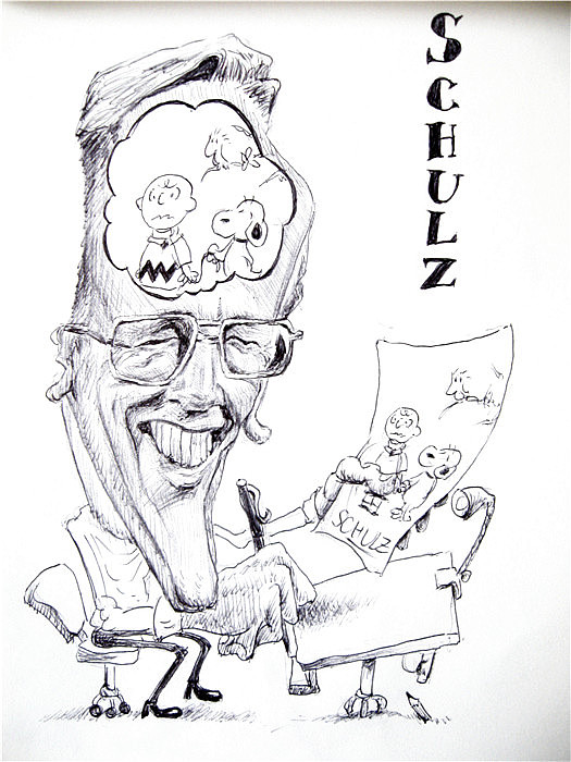 临名人漫画像(圆珠笔)2