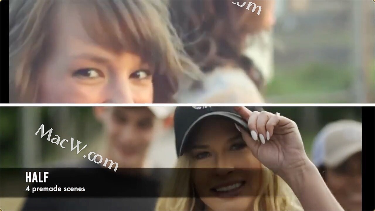 FCPX插件24个运动画面视频分屏预设Split Screens Kit