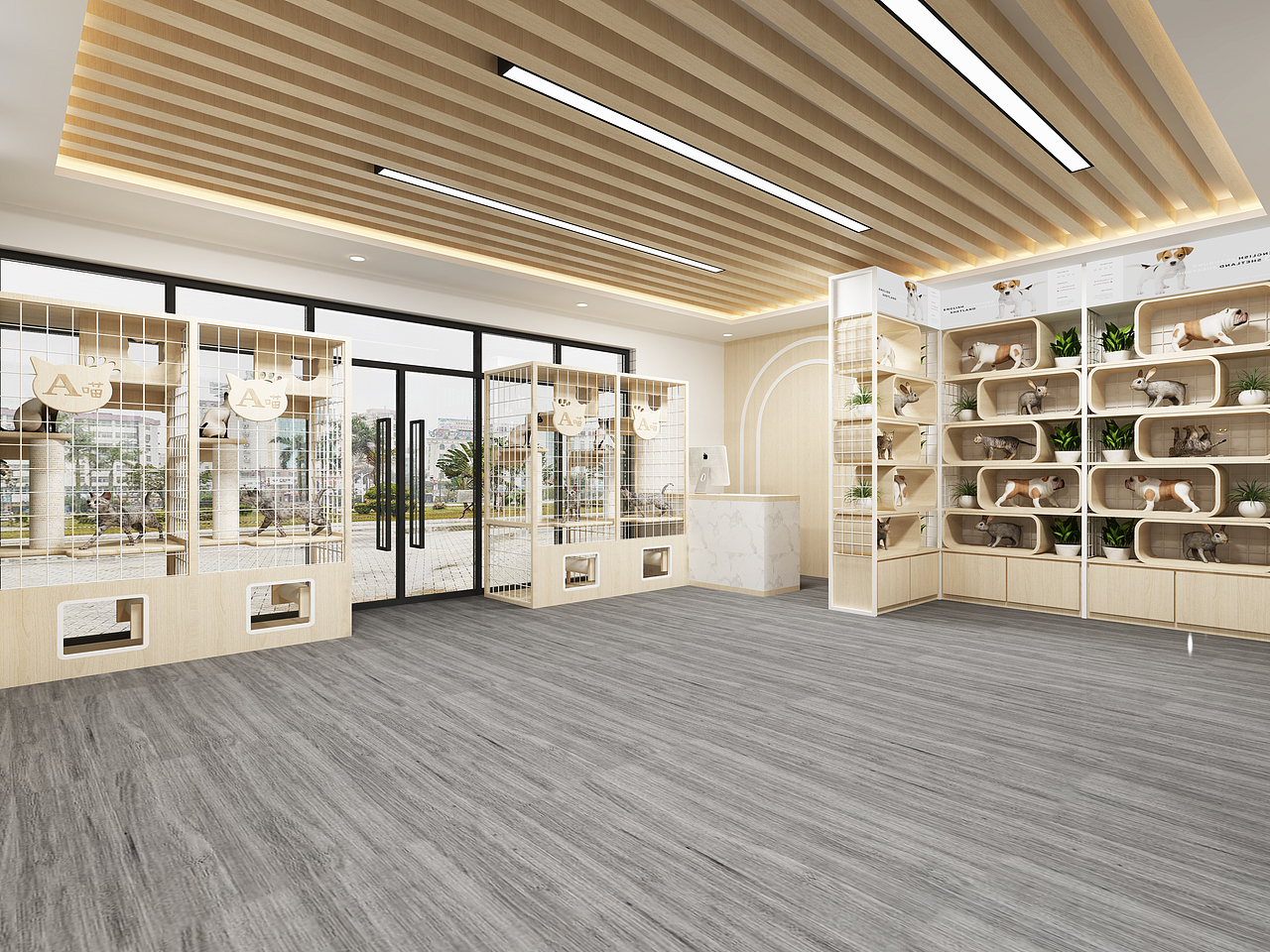 深圳宠物店装修 深圳宠物医院装修 深圳宠物酒店设计（图ZMjg2ODcyODA0） - 家装设计 - 站酷设计师袁工18718568280原创素材 - 站酷ZCOOL