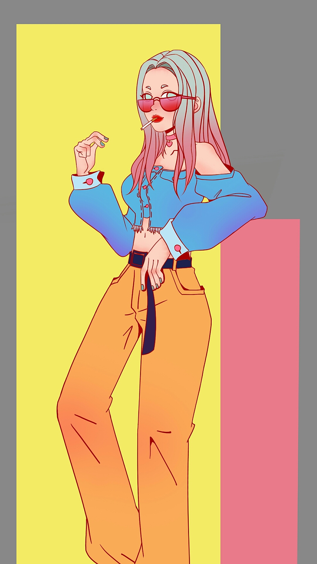 平涂人物插图~|插画|艺术插画|rio_爷_原创作品-站酷zcool