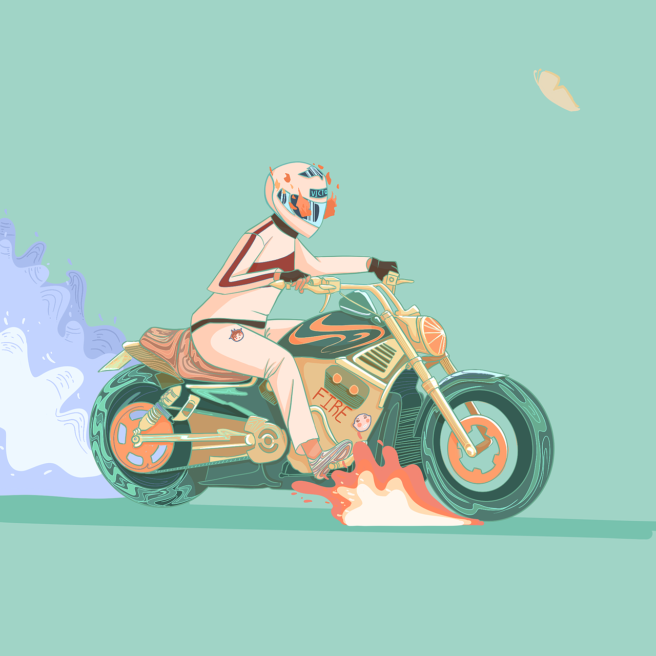 骑上我心爱的小摩托