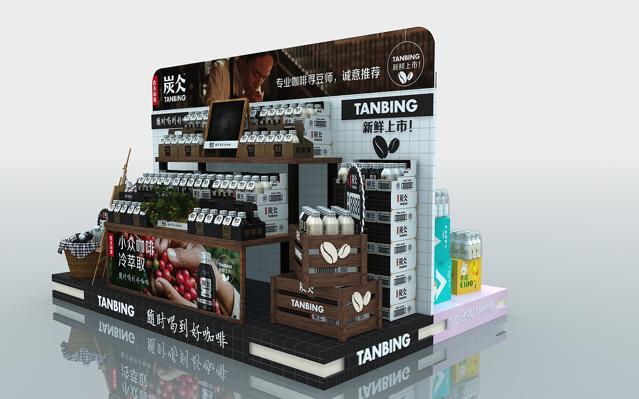 超市地堆陈列设计美陈设计形象展示