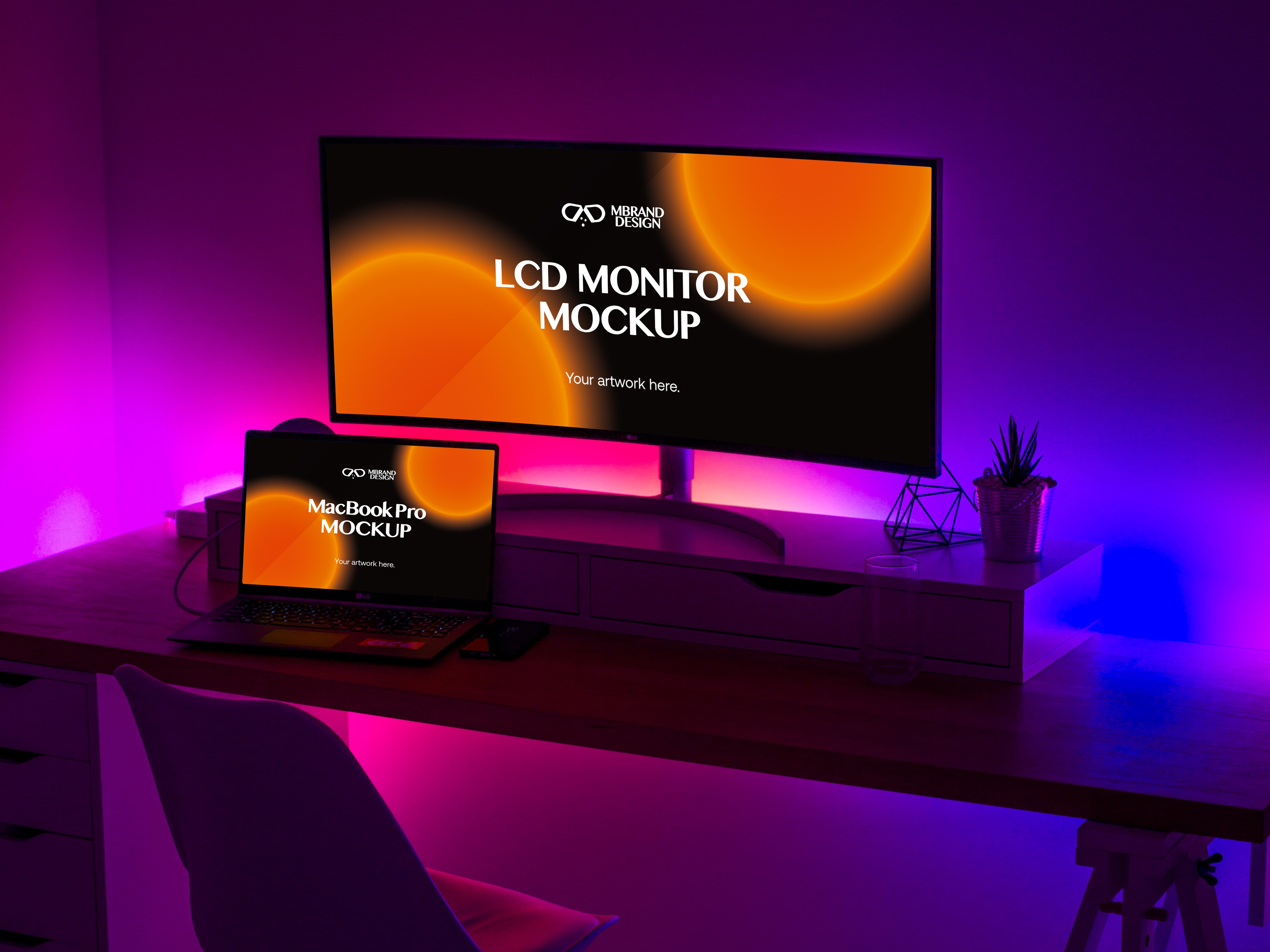 LCD & MacBook Pro Mockup.PSD_UIloveman-站酷ZCOOL
