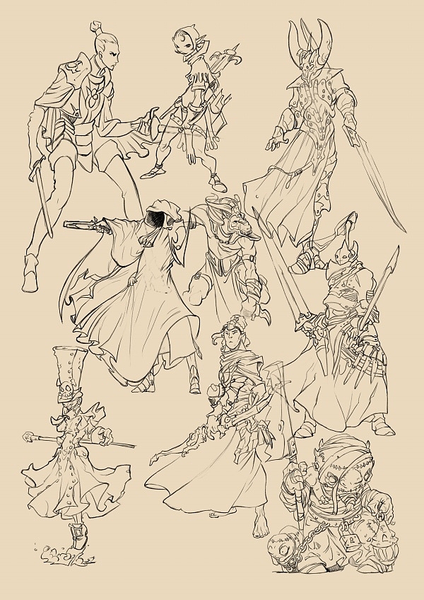 平时的练习（线稿篇）（图ZNjU3NTU3Mg==） - 创作习作 - 站酷设计师丸子不熬夜原创素材 - 站酷ZCOOL