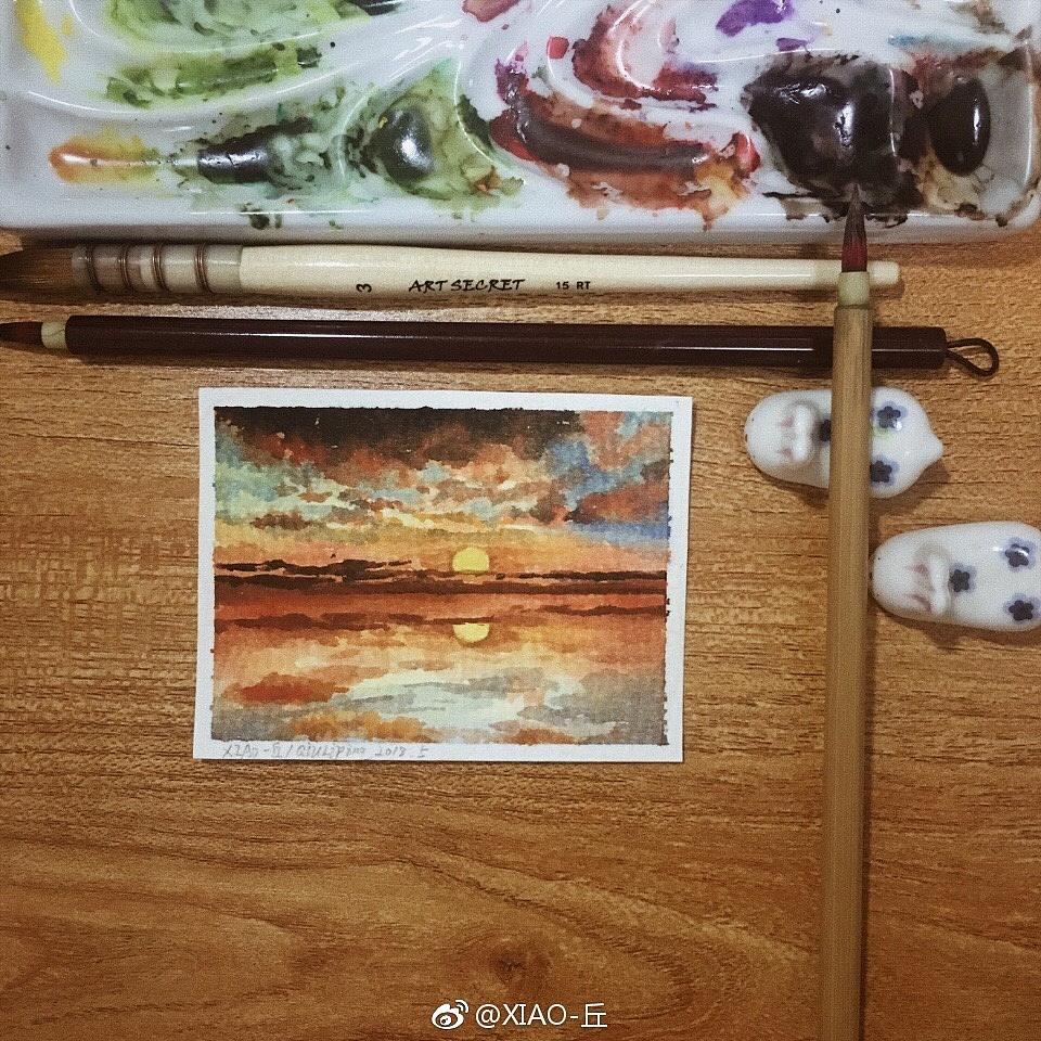 但得夕阳无限好 何须惆怅近黄昏（图ZMTE3NTg0NTYw） - 商业插画 - 站酷设计师XIAO丘原创素材 - 站酷ZCOOL