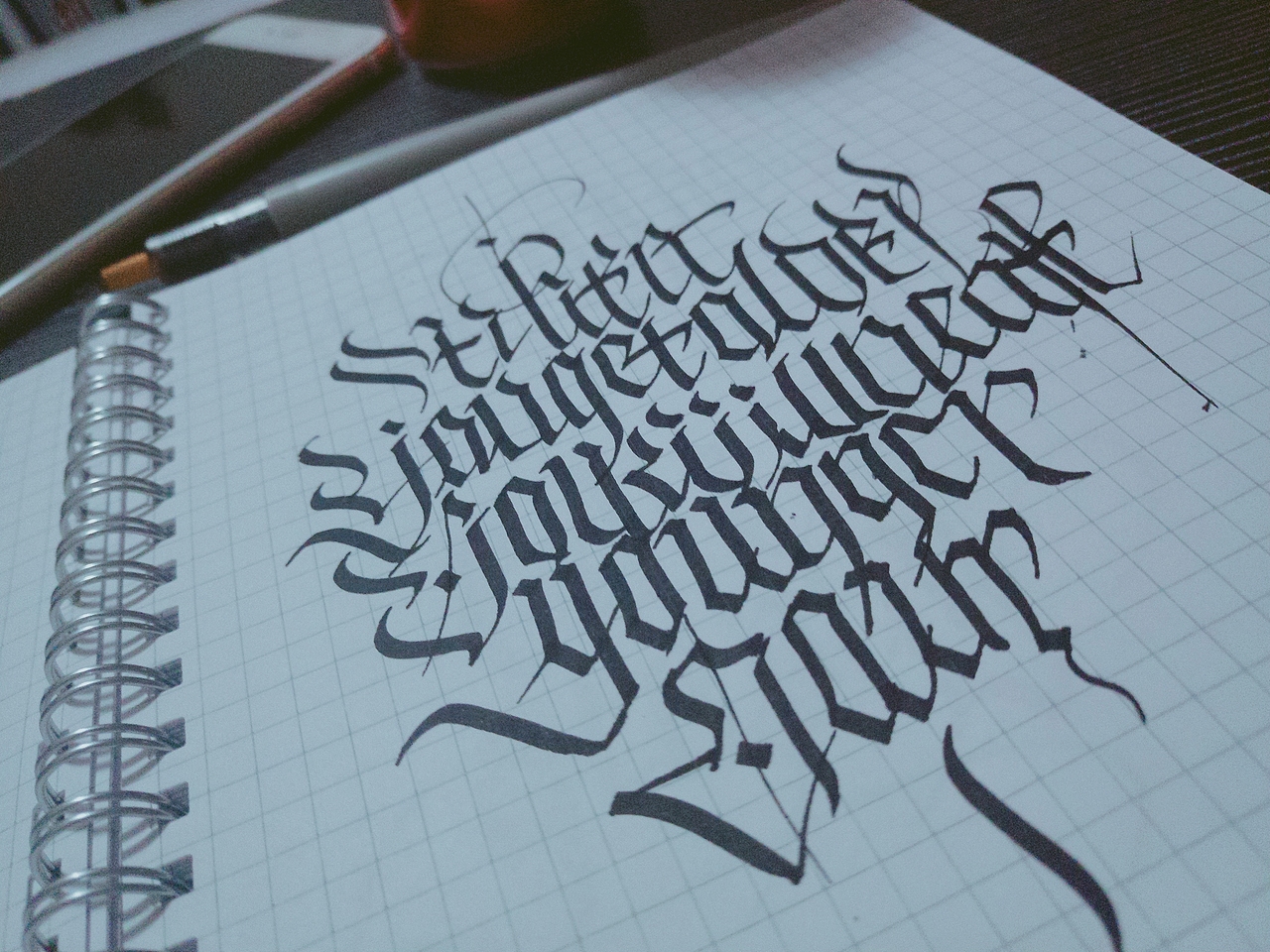 奇卡诺字体练习