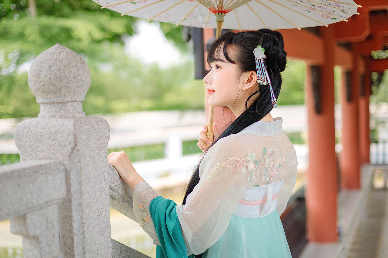 [汉服]汉裳芳华-长恨歌 齐胸襦裙（图ZMTE3MDY2NjI4） - 人像摄影 - 站酷设计师小肥熙熙爸爸原创素材 - 站酷ZCOOL
