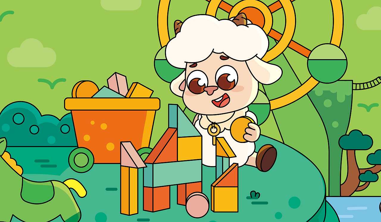 为"瓜瓜龙启蒙"绘制的插画作品,主题为【兴趣点亮未来】,以"瓜瓜龙